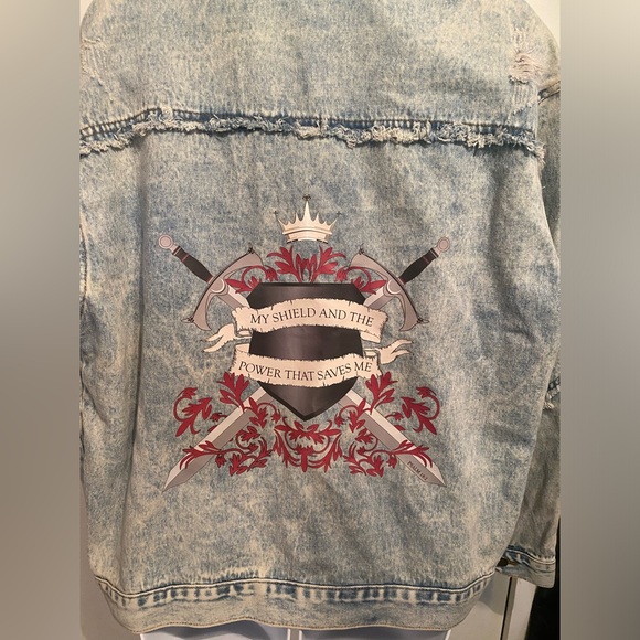 Aaron & Amber Jackets & Blazers - NWT AARON &. AMBER DISTRESSED JEAN JACKET